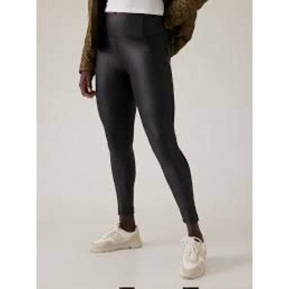Athleta Pants - 🌟🌟🌟Athleta Delancey Gleam Tight Black L Large Casual Sport City